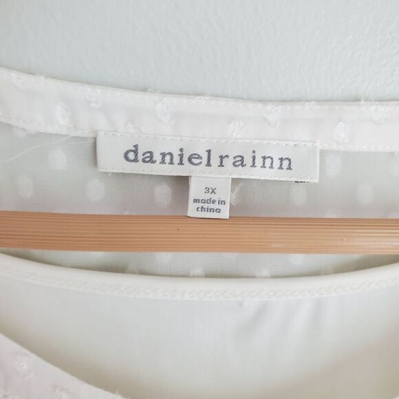 Danielrainn cream sleeveless sheer blouse women's size 3X - Picture 5 of 12